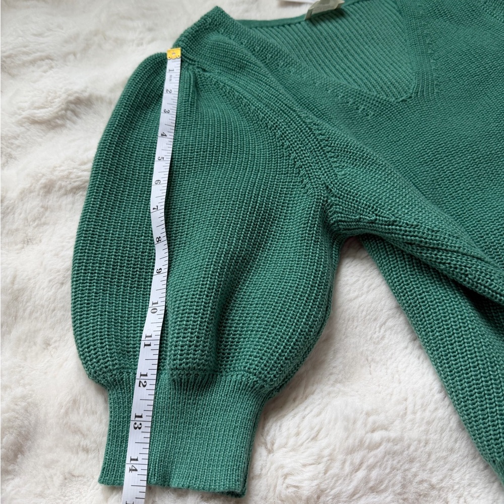 Gentle Fawn Phoebe Spring Green Feminine Soft V-Neck Sweater - Picture 11 of 11